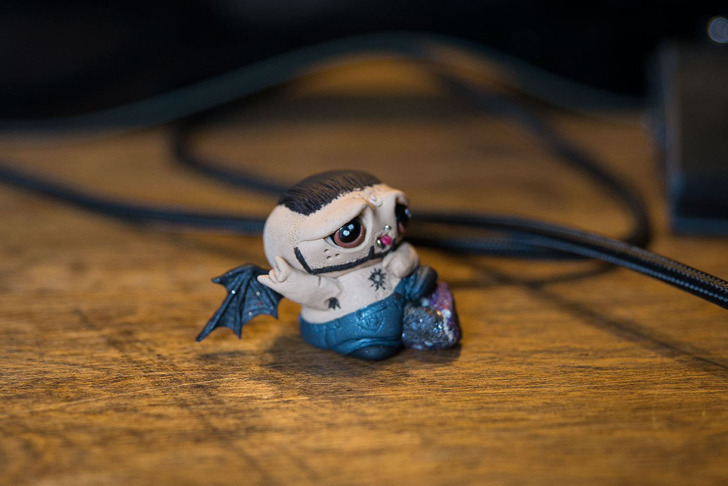 Eric Schar Rocker - OOAK collectible handmade polymer clay tribute donation figurine