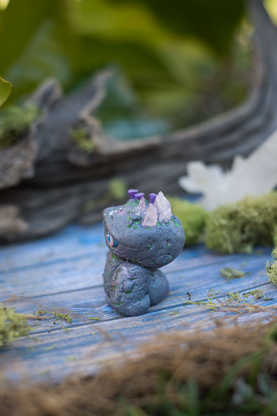 Harlow the Rock Golem Mish - OOAK collectible handmade polymer clay art toy gift