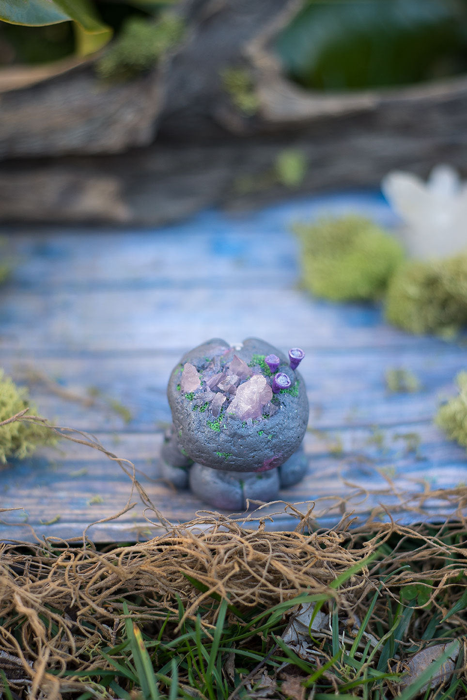 Harlow the Rock Golem Mish - OOAK collectible handmade polymer clay art toy gift