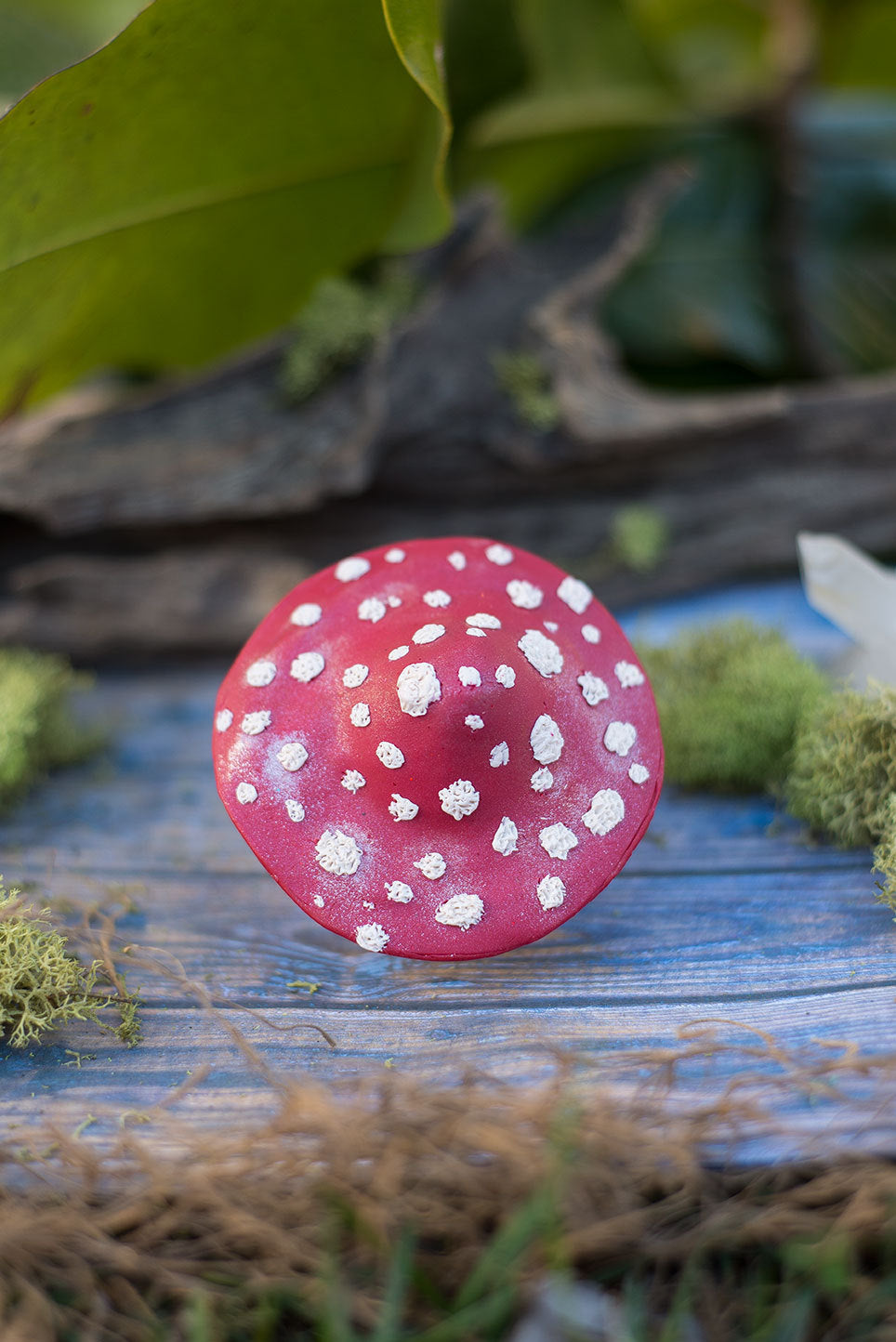 Mishroom Jr the mushroom Mish - OOAK collectible handmade polymer clay art toy gift
