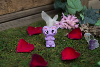 SALE!!! U R Cute Conversation Heart Mish - OOAK collectible handmade polymer clay art toy gift