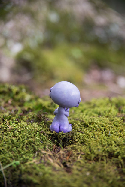 Purple Alien Mish w/ black agate eyes & fluorite #142